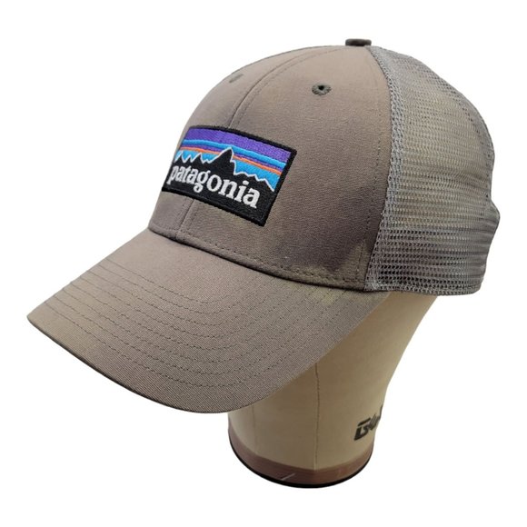Patagonia Logo Patch Mesh Snapback Cap Trucker Gray Baseball Adjustable Hat - Picture 3 of 11